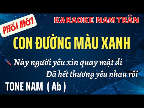 Karaoke Con Đường Màu Xanh Tone Nam | Nam Trân