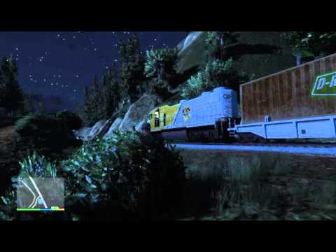 GTA V - Stopping the Train w/ 2 Sticky Bombs