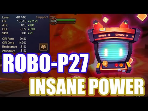 【Summoners War | Curry's RTA】The power ROBO-P27,  he has insane power and good control counter!!