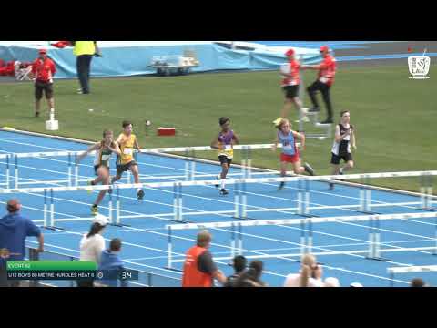 U12 Boys 80m Hurdles Heat 6: 2021 State Combined Events Championships // LAVicTV