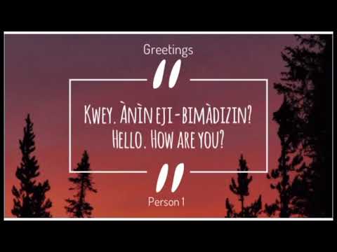 Algonquin Language Lesson #67 Simple Greetings 1 - how are you