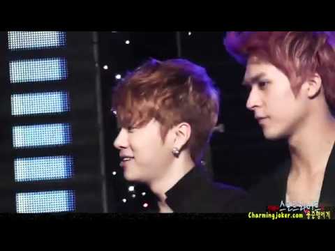 [FANCAM] 110908 JunHyung dancing along to  DJ Doc's Run To You @ KBS Invincible Baseball Concert