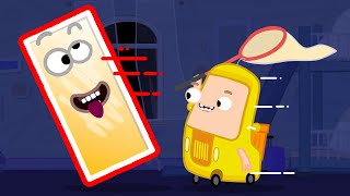 Vamos pegar o espelho fantasma! Desenho animado da Família Wheelzy. Desenhos animados em português