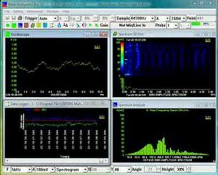 Sound Card Real Time Audio Spectrum Analyzer Demo