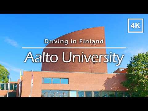 Driving in Aalto University Campus, Finland - 4K