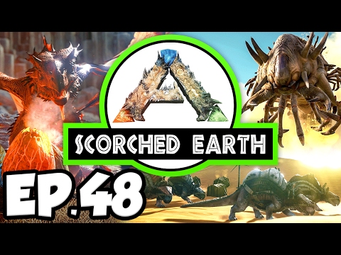 ARK: Scorched Earth Ep.48 - ROCK GOLEM TAME ATTEMPT & DINOSAURS GRAVES!! (Modded Dinosaurs Gameplay)