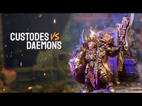 Adeptus Custodes vs Chaos Daemons  - A Live Warhammer 40k Battle Report