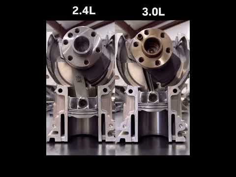 2.4L De-Stroker Kit vs Stock Stroke | Slow Motion Piston Action 🔥 #Engine #stroker #shorts