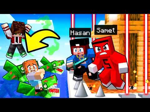 GÜVENLİ EV vs ZOMBİ KÖPEKBALIĞI ORDUSU !! - Minecraft