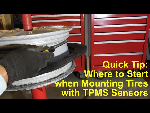 Quick Tip: Where to start tire mount on wheels with TPMS sensors.