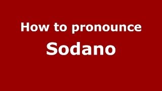 How to pronounce Sodano