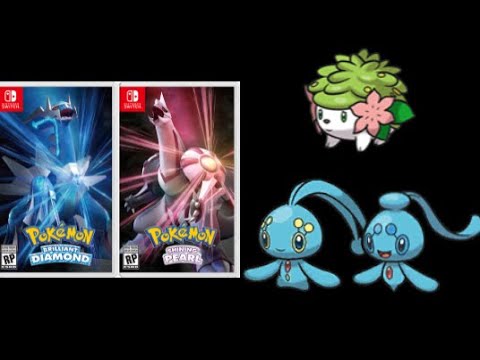 Pokémon Diamante Brillante e Perla Splendente: come ottenere Shaymin, Manaphy e Phione