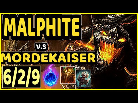 PHAXI (MALPHITE) vs MORDEKAISER - 6/2/9 KDA TOP GAMEPLAY - EUW Ranked DIAMOND