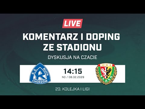 Ruch Chorzów - Śląsk Wrocław (M. Sapuń i A. Mokrzycki, I liga, LIVE, na żywo, doping)