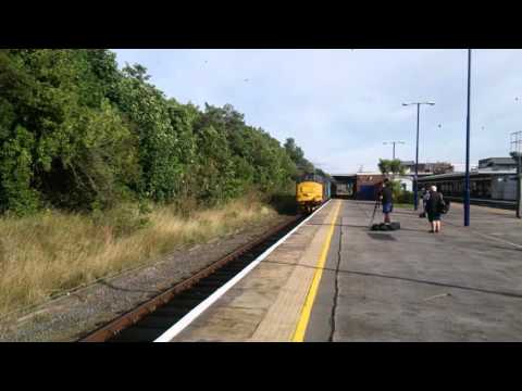 DRS 37402 departing Barrow in Furness Cumbria coast