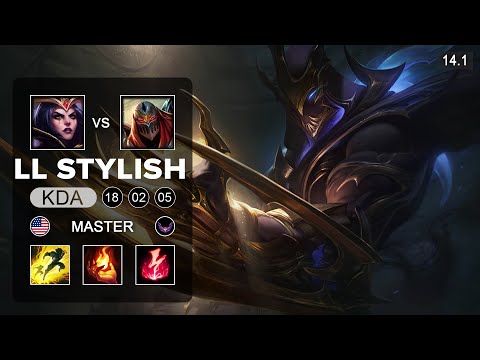 LL Stylish Zed vs LeBlanc Mid - NA Master - Patch 14.1 Season 14