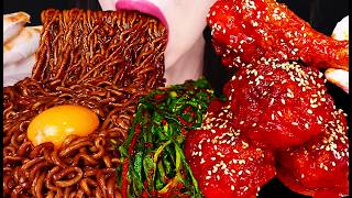 Download lagu ASMR GIANT FRIED CHICKEN & BLACK BEAN NOODLES IS BACK 양념치킨 짜파게티 먹방 Mukbang, Eating mp3