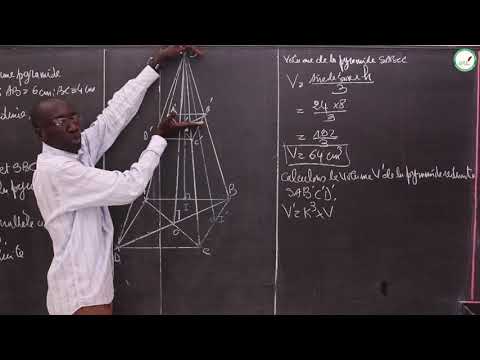 Course - Third - Mathematics: Geometry in space / Volume of the pyramid