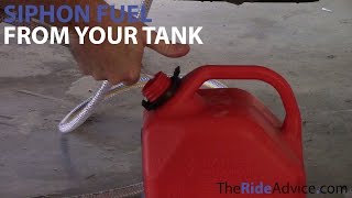 How to Siphon Fuel From Your Tank - Siphon Petrol From Your Motorcycle Tank