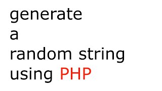 PHP function that generates a random string of characters | substr(), str_shuffle(), htmlentities()