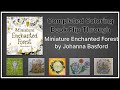Miniature Enchanted Forest by Johanna Basford - Completed Adult Colouring Book Flip Through