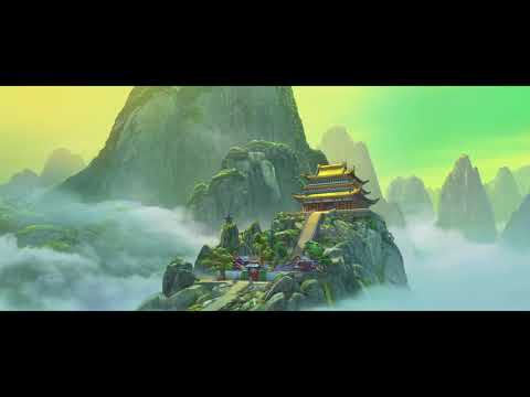 Final trailer beat: Po bows as lanterns rise; a gentle erhu phrase sits over wide strings