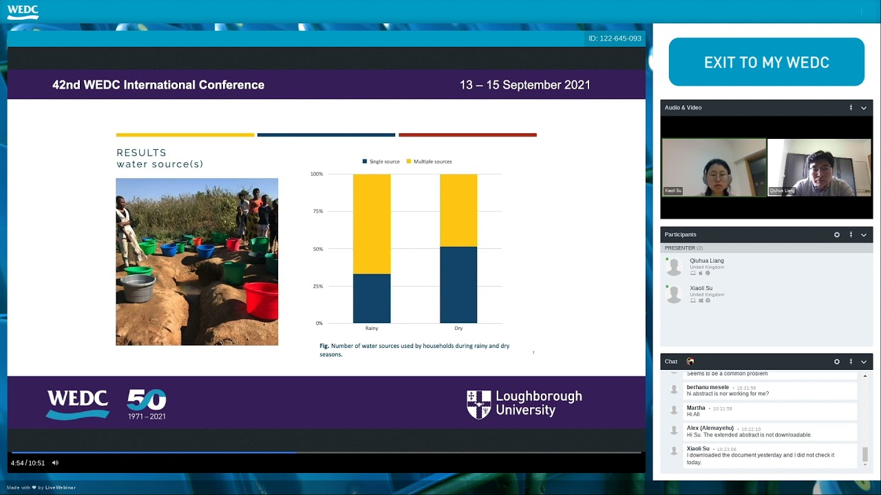 WEDC 42: Themed Presentations, Session B1, Water Supply & Access