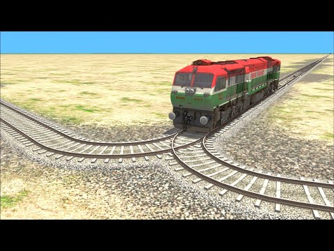 Impossible Dividing Train | Railroad Crossing indian railways train simulator 2022