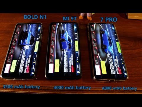 Bold N1 VS Oneplus 7 Pro VS MI 9T Battery Drain Test! (Mid-Range, Flagship & Budget Phone) 2019-2020