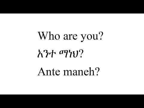 Everyday Amharic Conversations For Beginners Part 1