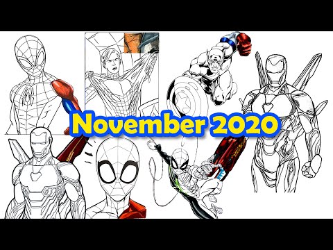 SPIDER-MAN, IRON-MAN, Captain America, Among US Coloring Pages | Monthly Collection (November 2020)