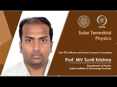 Lecture 04 Sun Interplanetary Space II Prof M V Sunil Krishna IIT Roorkee