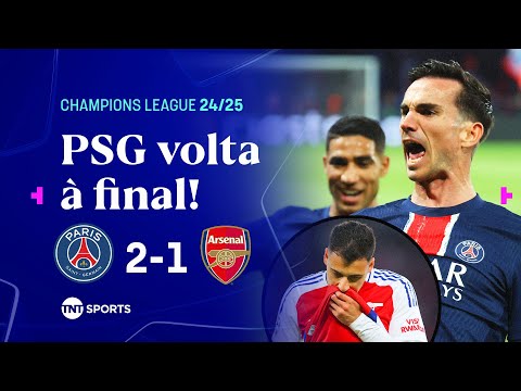 Gols e lances de PSG x Arsenal