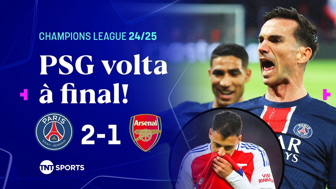 FABIÁN RUIZ FAZ GOLAÇO, SAKA PERDE GOL INACREDITÁVEL E PSG ELIMINA O ARSENAL | PSG 2X1 ARSENAL