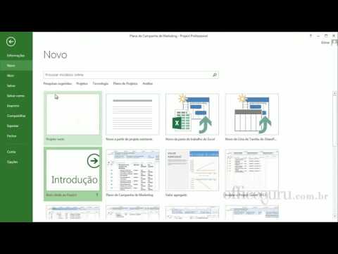 Aula 05 - Curso Gratuito MS Project: O menu Arquivo do Project 2013