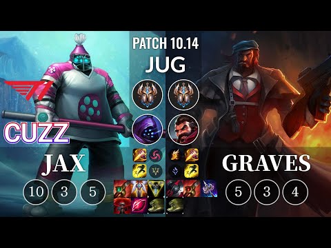 T1 Cuzz Jax vs Graves Jungle - KR Patch 10.14