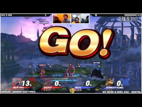 WBB #52 | D & RedeemerZ vs Vex Kasrani & Uno - Winners Semi Finals - Smash Wii U - Doubles