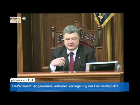 Assoziierungsabkommen: Rede von Petro Poroschenko vor der Abstimmung am 16.09 2014