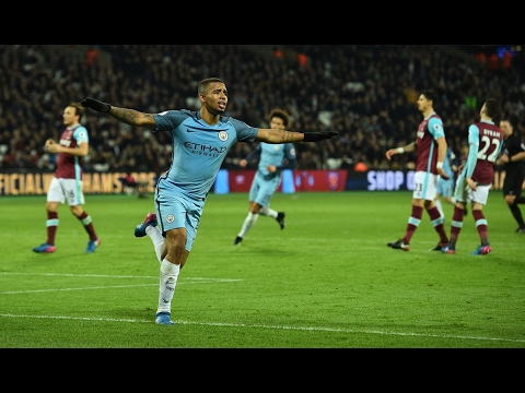 West Ham 0 x 4 Manchester City - Primeiro Gol de Gabriel Jesus no Man City - Premier league 01/02/17