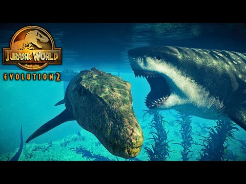 AQUATIC BATTLE ROYALE with the MEGALODON | Jurassic World Evolution 2
