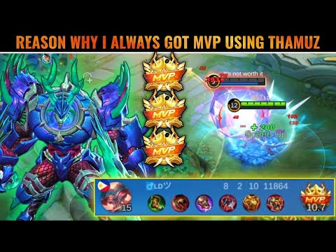 THIS IS WHY I ALWAYS GOT MVP USING THAMUZ | TOP GLOBAL THAMUZ GAMEPLAY MLBB
