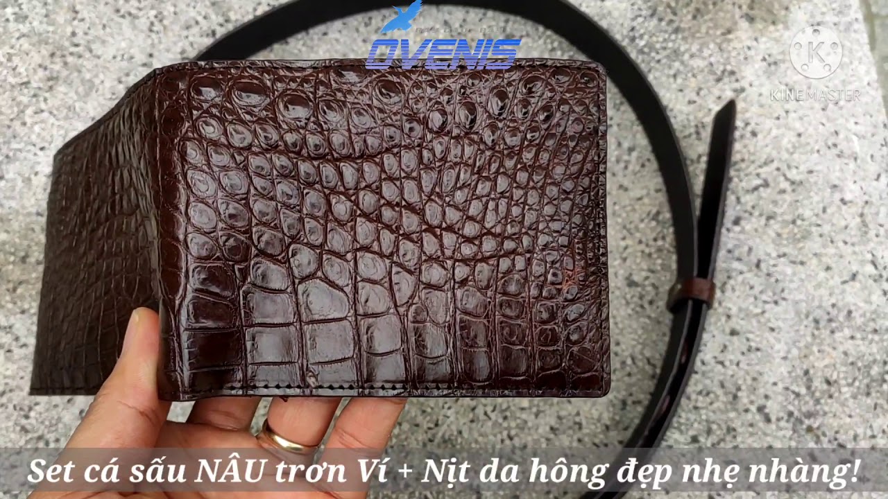 [SIÊU TIẾT KIỆM..] Set Cá Sấu Nâu [VÍ + THẮT LƯNG DA HÔNG TRƠN] SET1N