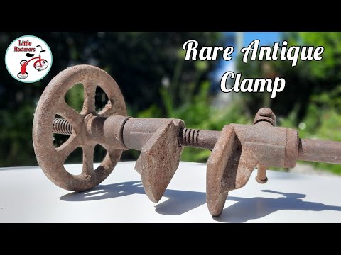 Antique Clamp Restoration - Extremely rusty Bar / Sash Clamp. Very rare model.