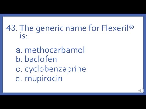 Top 200 Drugs Practice Test Question - The generic name for Flexeril is: