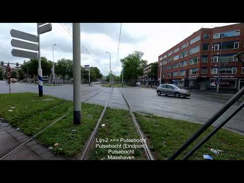 Cab ride RET tram 2 Maashaven - Putsebocht (short film) June 2020