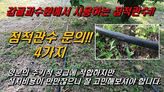 노지과수원(감귤) 점적관수에 대한 문의 4가지 답변!!, 운영 및 비용 감안해서 설치하세요!!