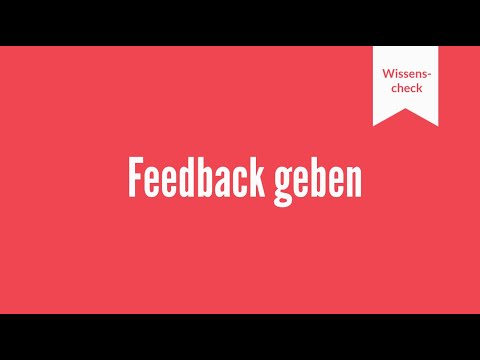 Feedback geben