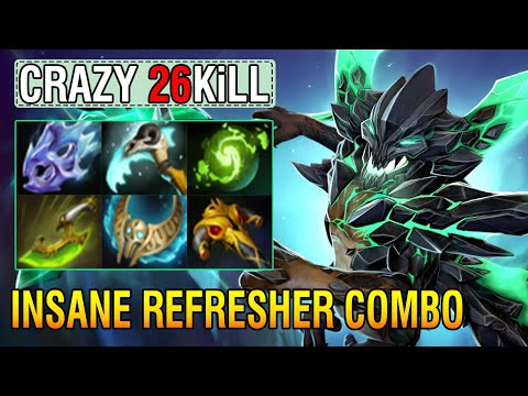 Insane [Outworld Destroyer] Right Click Build + Refresher Orb Combo 2x Sanity's Eclipse Crazy 26Kill