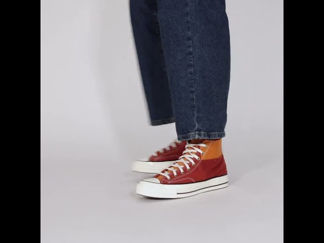 CONVERSE CHUCK '70 HI COLORBLOCKED BROWN/ORANGE - SNEAKERS MEN | Courir.com