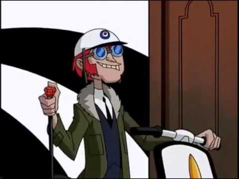 Teen Titans chasing Mad Mod